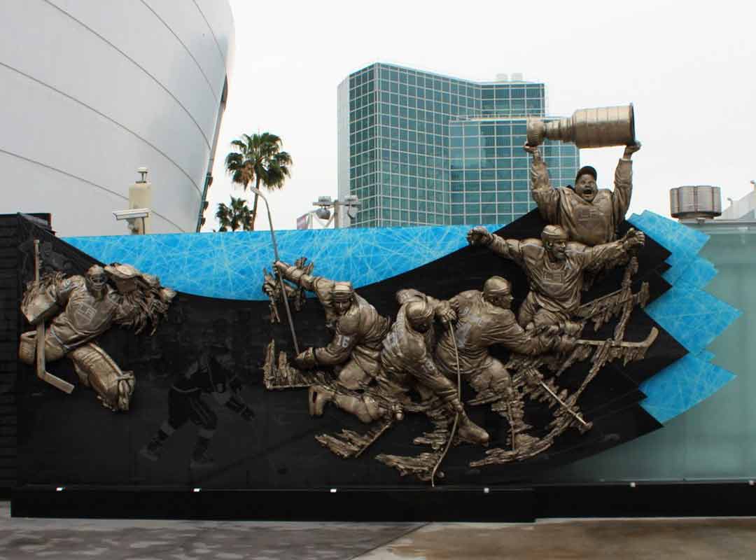 Staples Center (Now The Crypto.com Arena) Kings Monument - J. Jones  Construction and Welding Inc